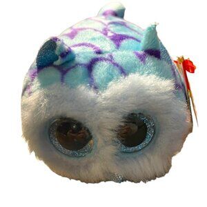 NEW w/ TAGS TY Teeny Tys Blue and Purple Mimi Owl 4"